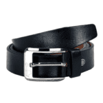 black leather belt