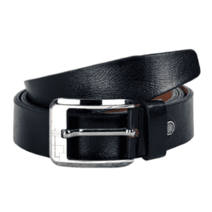 black leather belt